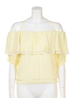 ホルターオフショルブラウス/イエロー