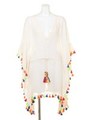 【TAJ】 WHITE SILK PONCHO/WHITE