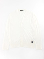 【メンズ】アサアクリルニットVカーデ/オレンジ