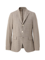 クールマックスサッカーチェックジャケット/サンドベージュ(253)