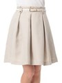 ベルト付BOXタックスカート/ブルー