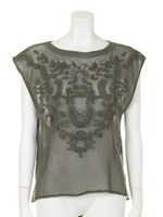 レース刺繍コットンネットＰＯ【ＭＩＲＹ　ＤＣＥＲＡ】/カーキ