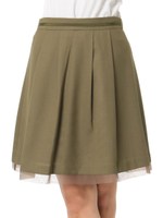 裾オーガンジータック/カーキ