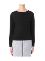 ドッキングデザインラメニットプルオーバー/ブラック(419)