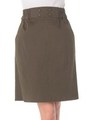 ・フロントボタンタイトスカート/Khaki