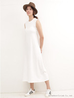 【KiiRA】ORGANIC COTTON BACK SLIT OP/WTH×IVORY