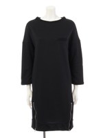 【mystic】裏毛ロングワンピース/グレ−