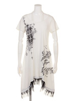 イレヘム裾レース切り替えチュニック/オフホワイト