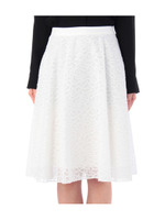 ジャカード織りフラワーデザインスカート/ホワイト(402)