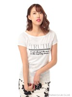 ラメ刺繍ロゴT/カーキ