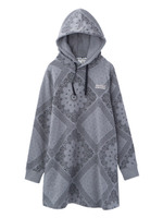 BANDANASWEAT HOODIE DRESS/NAVY