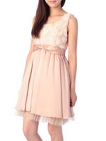 Dorry Doll フラワーチュールワンピース/ライトベージュ(051)