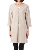 ZIPアップラウンドネックワンピース/カーキ(027)