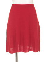 【GREED】Leaf Flare Knit Skirt/GRAY