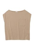コンパクトシャンカー天竺 ビッグシルエットTシャツ/サンドベージュ(053)