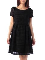 シアーチェックワンピース/ブラック(019)
