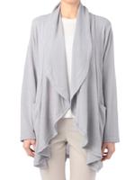 ショールカラーイレギュラーヘムカーディガン/オフホワイト(003)