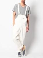 シンチバックつきデニムオーバーオール/ホワイト(002)