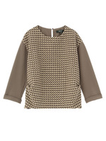 ジオメトリック切り替えブラウス/ブラック(119)