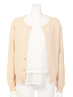 フラワーレース＆カーディガンアンサンブル/ベージュ