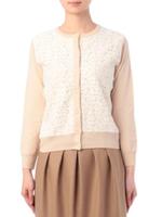 フロントレースニットカーディガン/アイボリー(004)