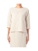 ラメツイード調プルオーバー/イエロー系(432)