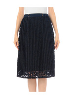 総レースプリーツスカート/ネイビー系(493)