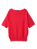 [L]サイドボタンドレープニット/ホワイト(002)