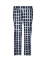 [S]チェック柄テーパードパンツ/グレー(112)