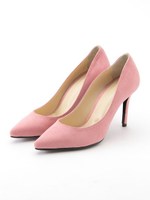 カラースエードパンプス/PK