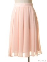 シフォンミドルタックスカート/PK