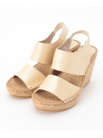 シャンタンウェッジサンダル/オフホワイト(003)