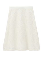 ジャカード織りフラワー柄スカート/ホワイト(401)