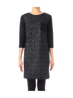 チェック調切り替えワンピース/ブラック(519)