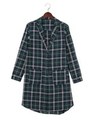 チェック柄ガウン/SH/インディゴ