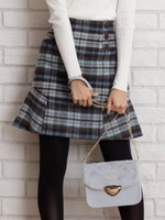 チェック柄スカート/ラベンダー