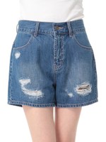 デニムショートパンツ/ネイビー