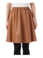 フェイクレザースカート/サンドベージュ(053)