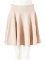 フレアミニスカート/ベージュ