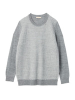 フロントボディーミックスカラーニット/チャコールグレー(014)