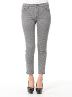 ベーシック千鳥柄スキニーパンツ/オフホワイト