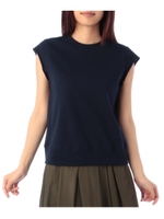 ミニ裏毛ノースリーブトップス/ネイビー(093)