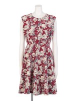 花柄フレアワンピース/Red