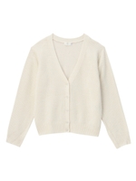 Vネックローゲージニットカーディガン/レッド(062)