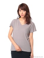 【dazzlin】シンプルVネックTシャツ/グレー