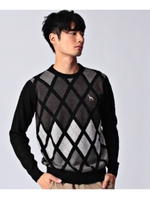 アーガイルケーブルニット/イエロー(132)