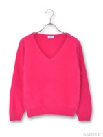 アンゴラニットプルオーバー/モカ