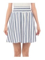 コットンブレンドストライプスカート/ネイビー系(393)