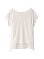 シャツレイヤード風カットソー/オフホワイト(003)