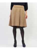 スウェード調フレアスカート/ネイビー(093)